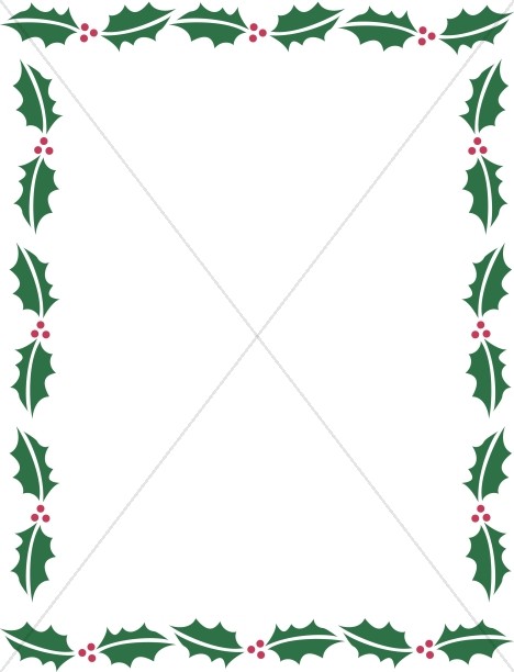 Outline of Holly Leaves
