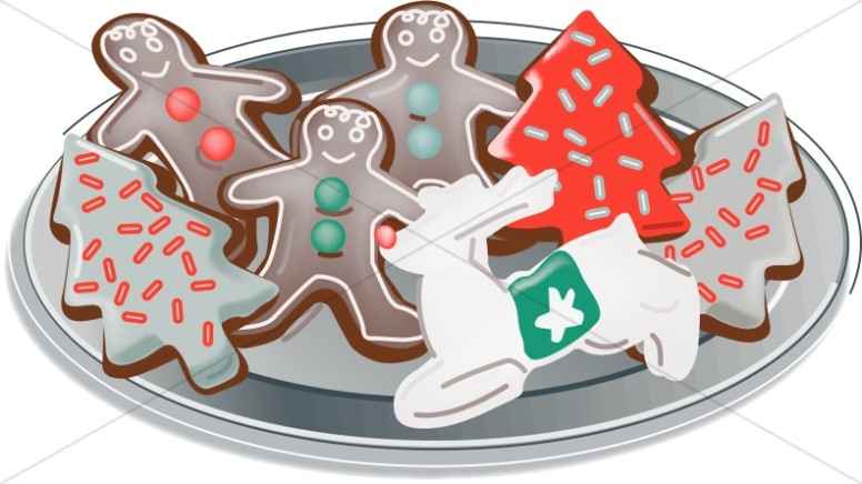 Plate of Christmas Cutout Cookies Thumbnail Showcase